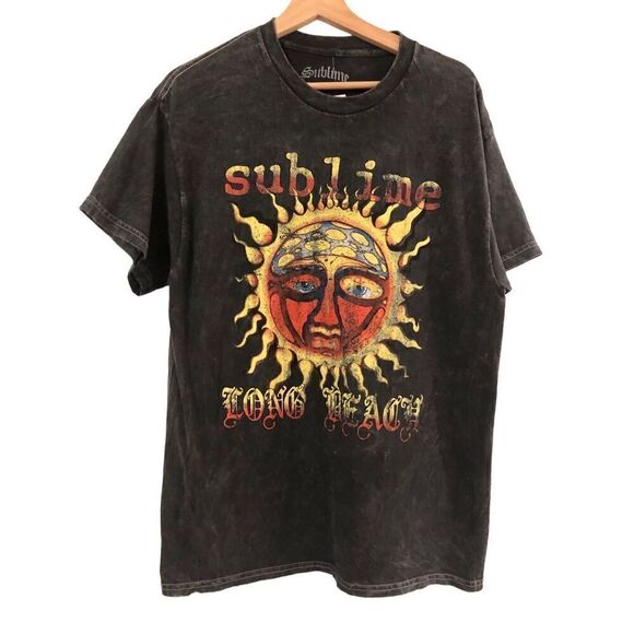 Sublime Long Beach Black Vintage Washed Band Tshirt Men’s Size Large - Picture 1 of 3